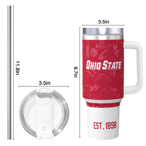 Hoiboo Tumbler 30oz con tapa antigoteo que evita derrames en la mochila.