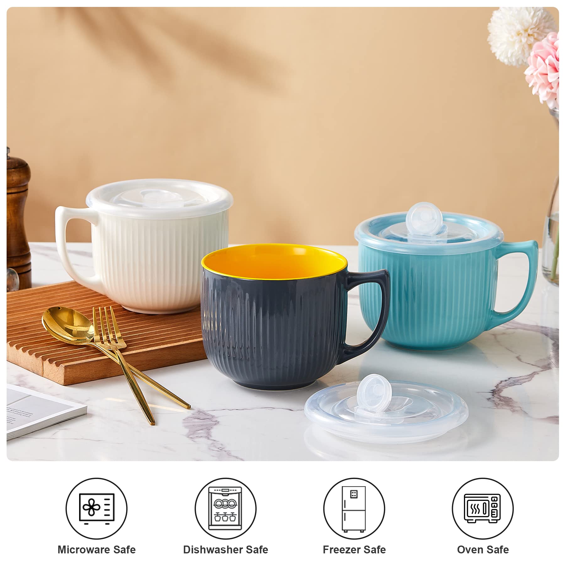 Hoilse tazón sopa ramen grande, ideal para porciones familiares y abundantes.