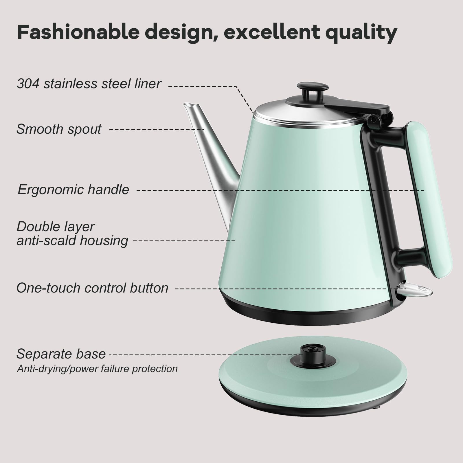HoJang hervidor ideal para café y té en casa u oficina.