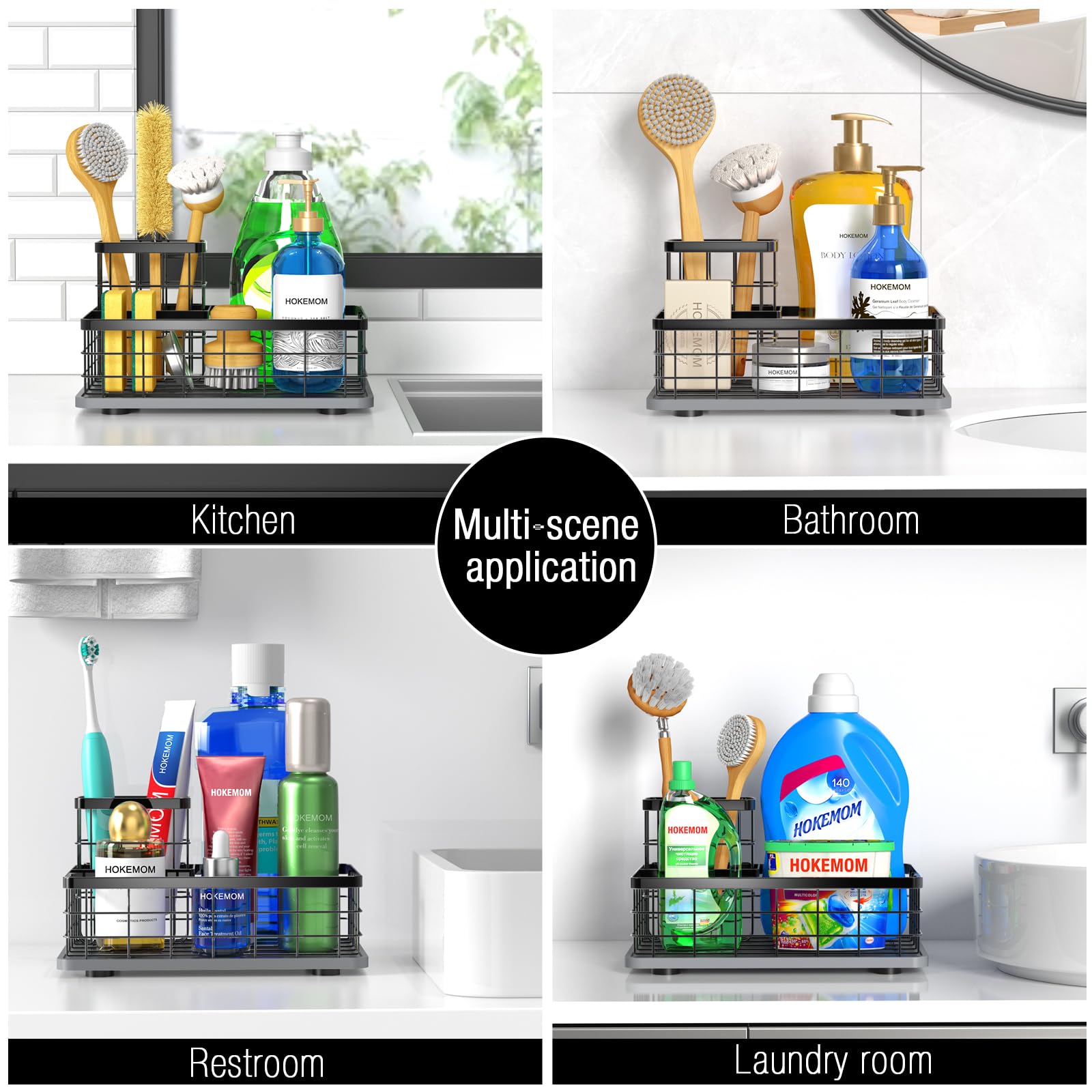 HOKEMOM uso multi-escena, ideal en cocina, baño y lavandería.