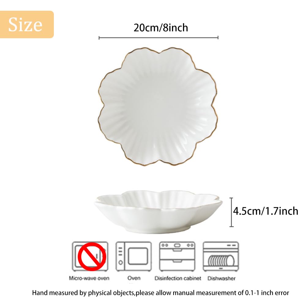 Bandeja ceramica con borde metalico de HOKMOKQOK para centro de mesa