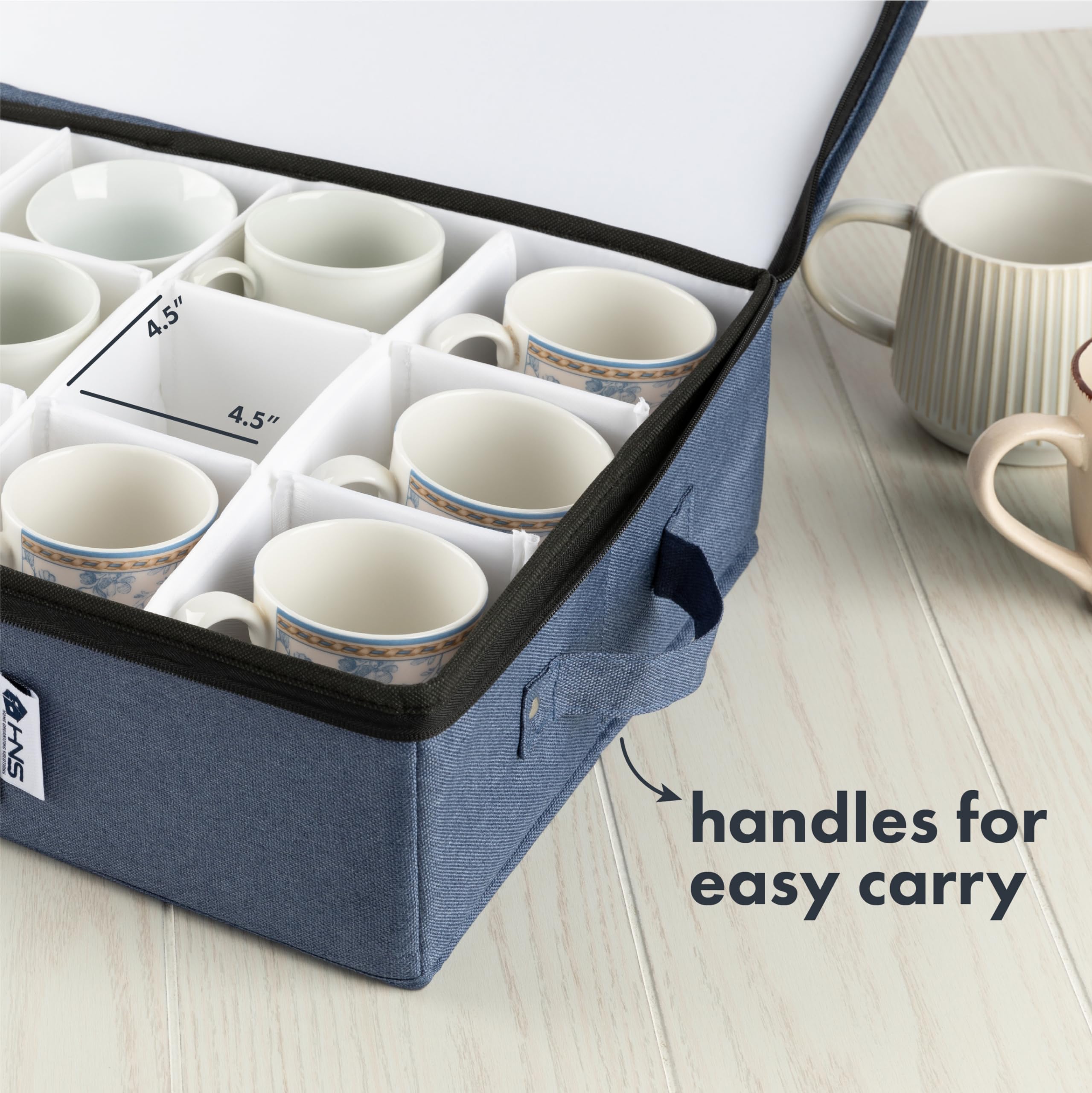 HOLDN’ STORAGE: caja dura denim azul, perfecto para almacenamiento estacional y transporte.