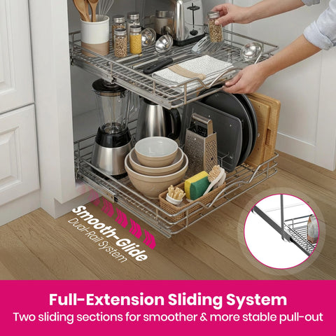 HOLDN’ STORAGE: capacidad de 50 lb por estante para objetos pesados.