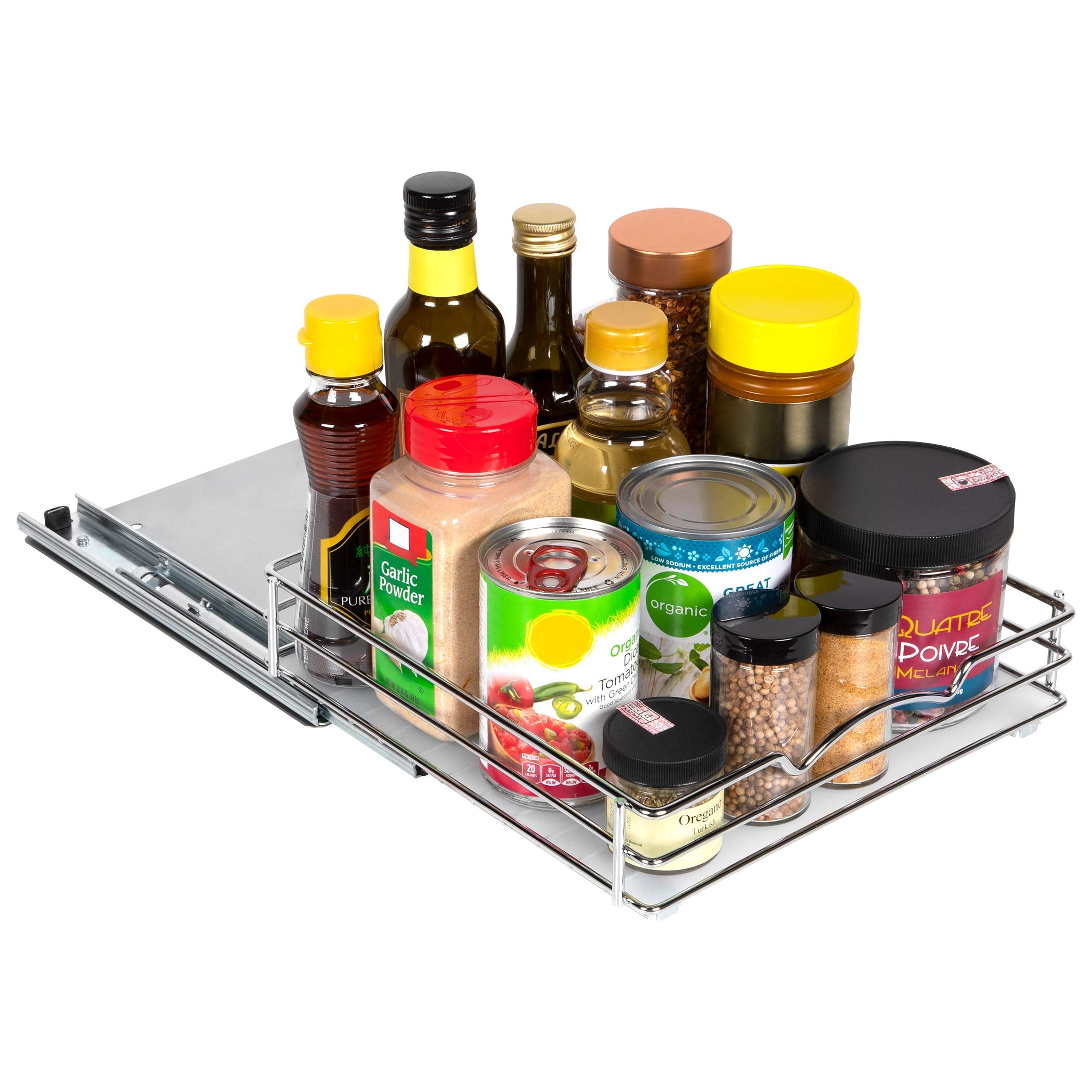 Estante cromado HOLDN’ STORAGE ofrece durabilidad y organización en cocinas ocupadas.