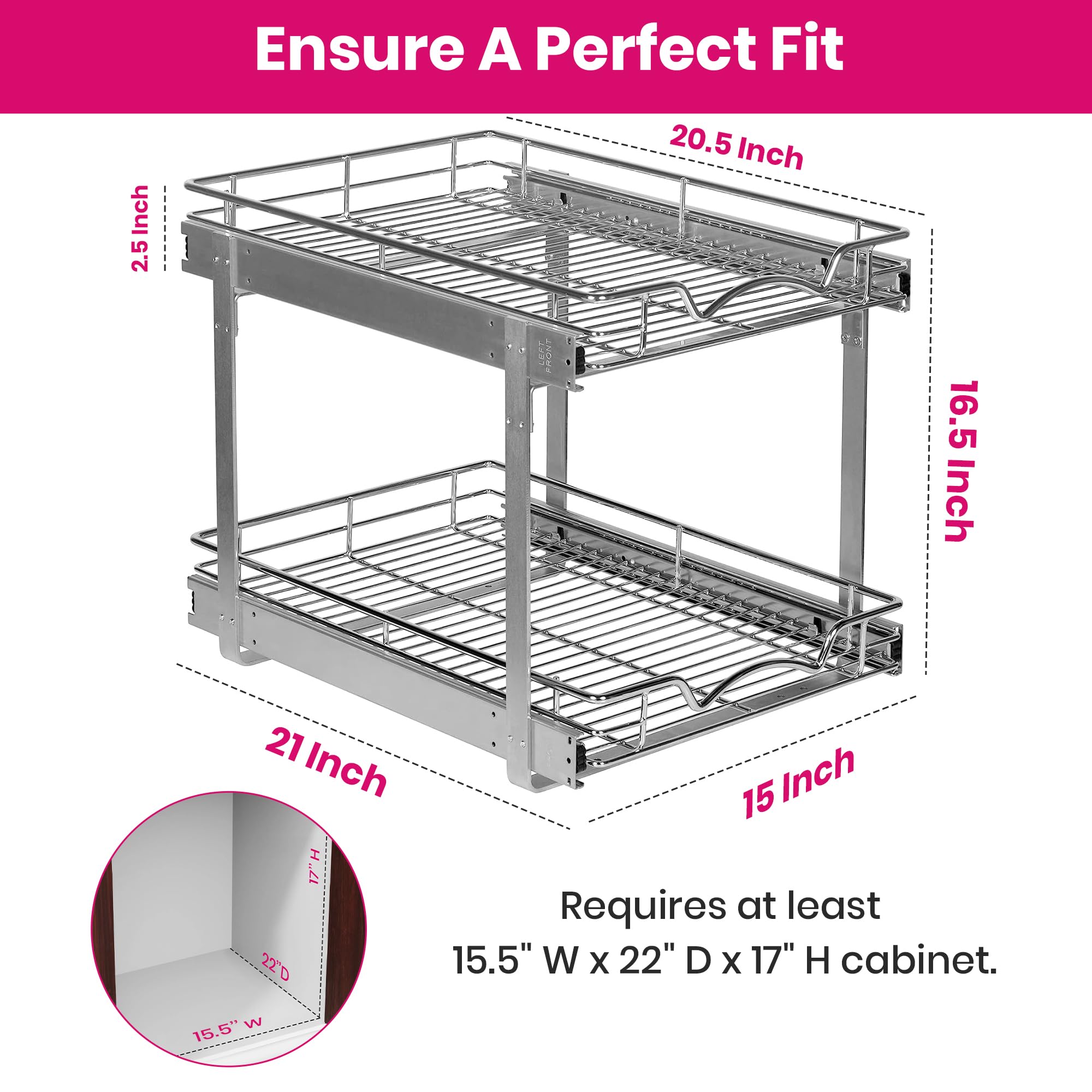 HOLDN’ STORAGE: estructura de acero resistente y cromada para cocina.