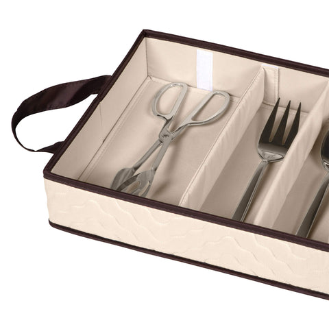 HOLDN’ STORAGE estuche para cubiertos con tapa con ventana.
