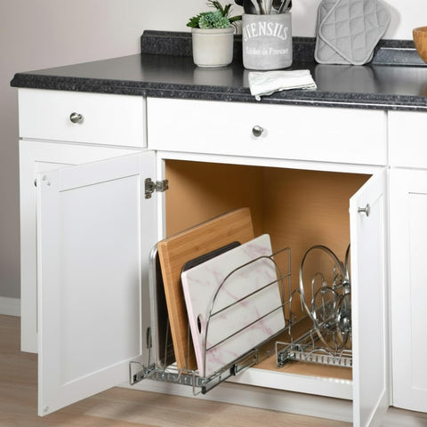 HOLDN’ STORAGE sistema deslizante suave para cocina, acceso rápido a las bandejas.