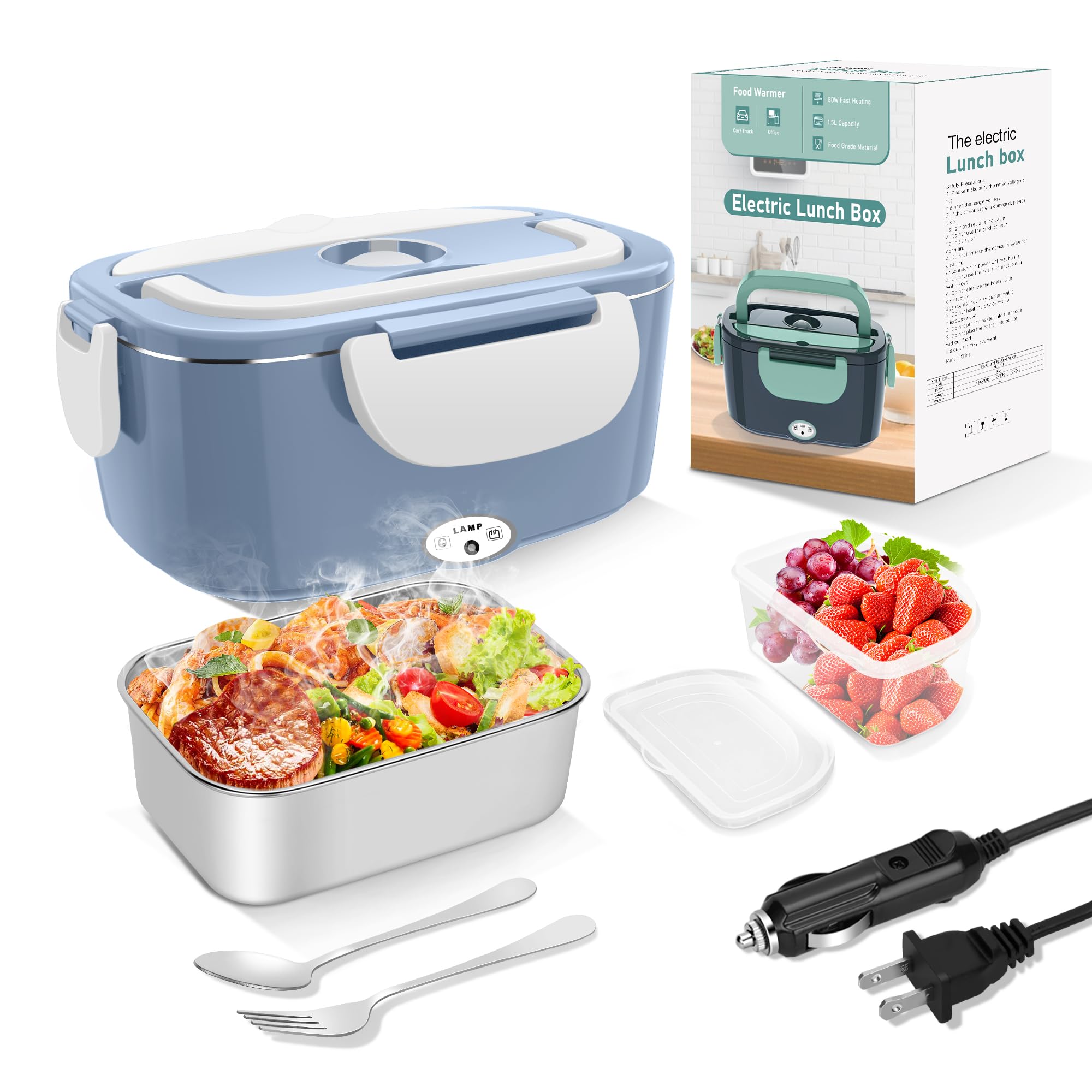 HOLDRUBY lunchbox eléctrica para coche mantiene la comida caliente en trayectos