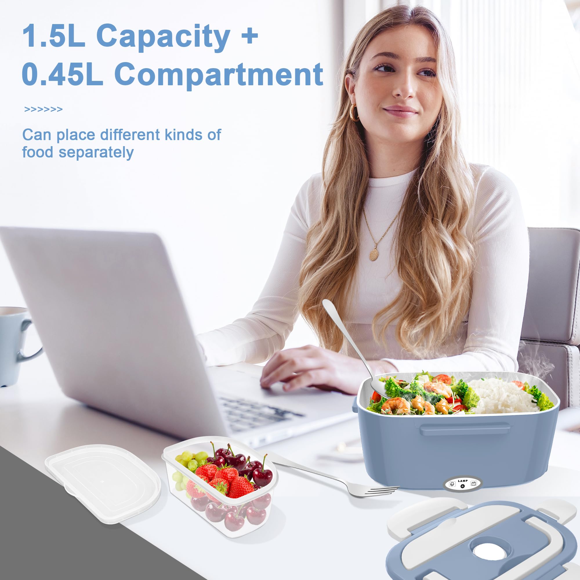 HOLDRUBY lunchbox con tapa sellada de silicona evita fugas