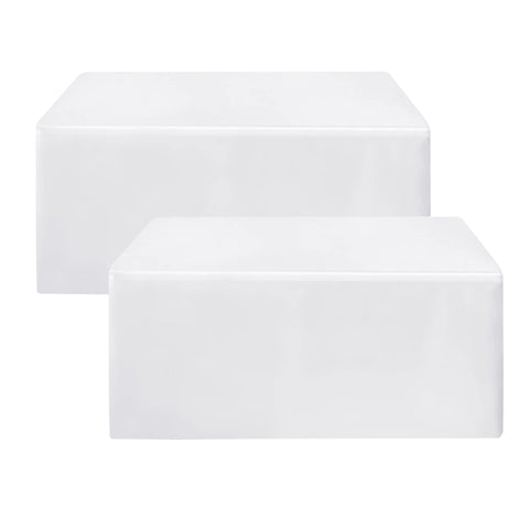 HolidayIdeas funda de mesa ajustada blanca 72x30 frente, cobertura limpia para presentación.