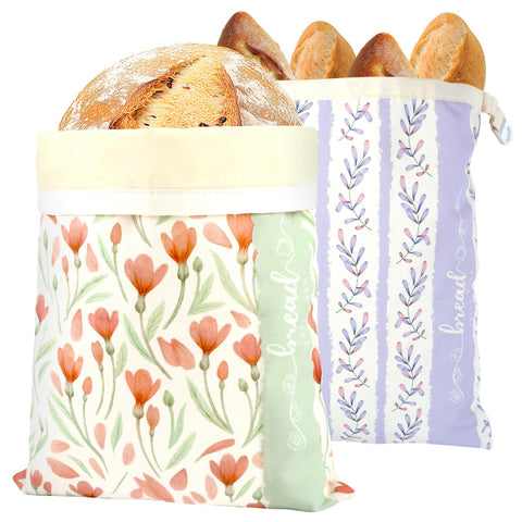 Holismo bolsas-pan-casero-tejido-lino-cera-abeja: frescura natural para pan casero