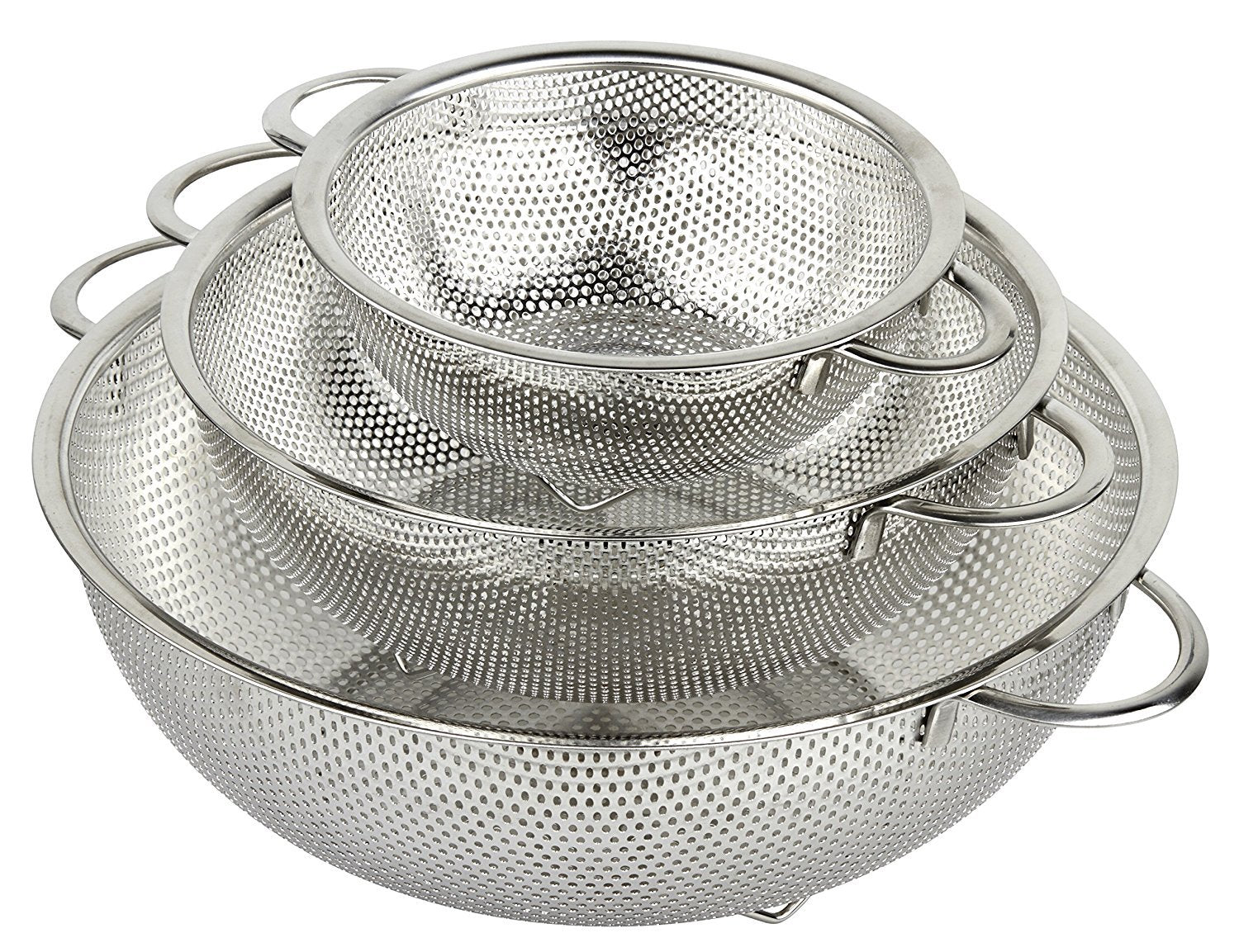 Colador Holm grande de malla microperforada para escurrir pasta y granos.