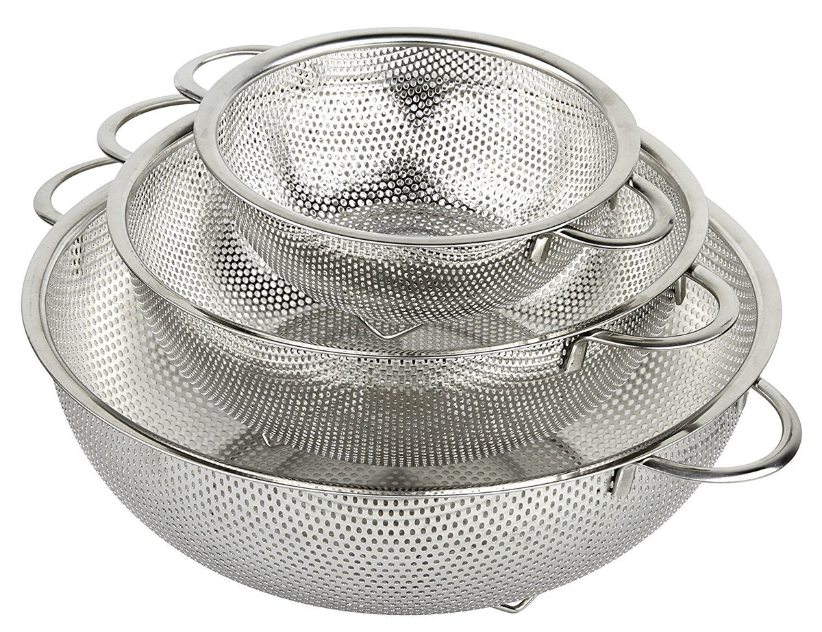 Colador Holm grande de malla microperforada para escurrir pasta y granos.