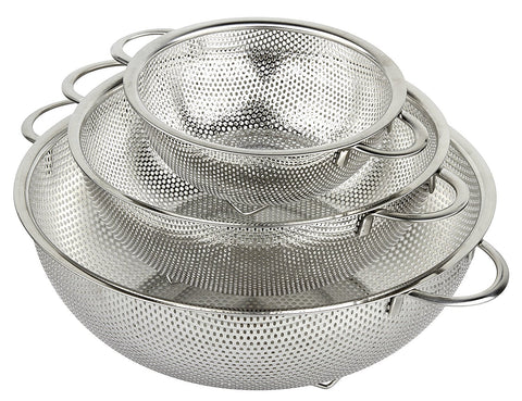 Colador Holm grande de malla microperforada para escurrir pasta y granos.