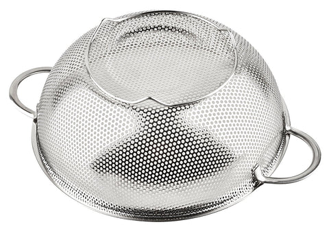 Colador Holm mediano con asas para lavar vegetales y enjuagar arroz.
