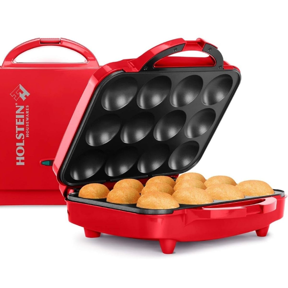 Holstein Housewares, máquina para cupcakes con 12 porciones para hornear rápido en casa.