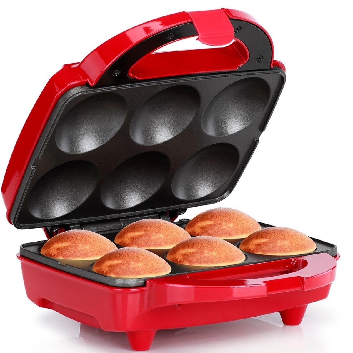 Holstein Housewares Cupcake Maker, bandeja de 6 porciones, ideal para hornear 6 magdalenas a la vez.