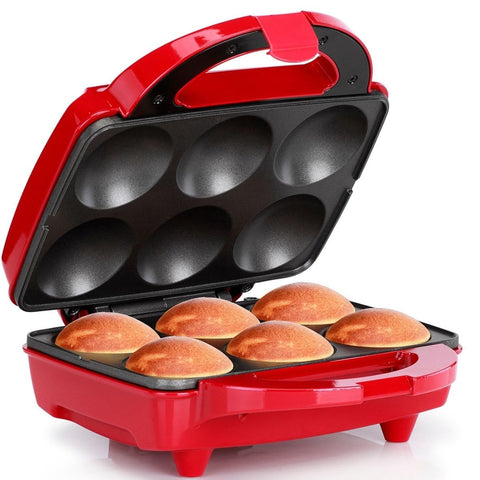 Holstein Housewares Cupcake Maker, bandeja de 6 porciones, ideal para hornear 6 magdalenas a la vez.