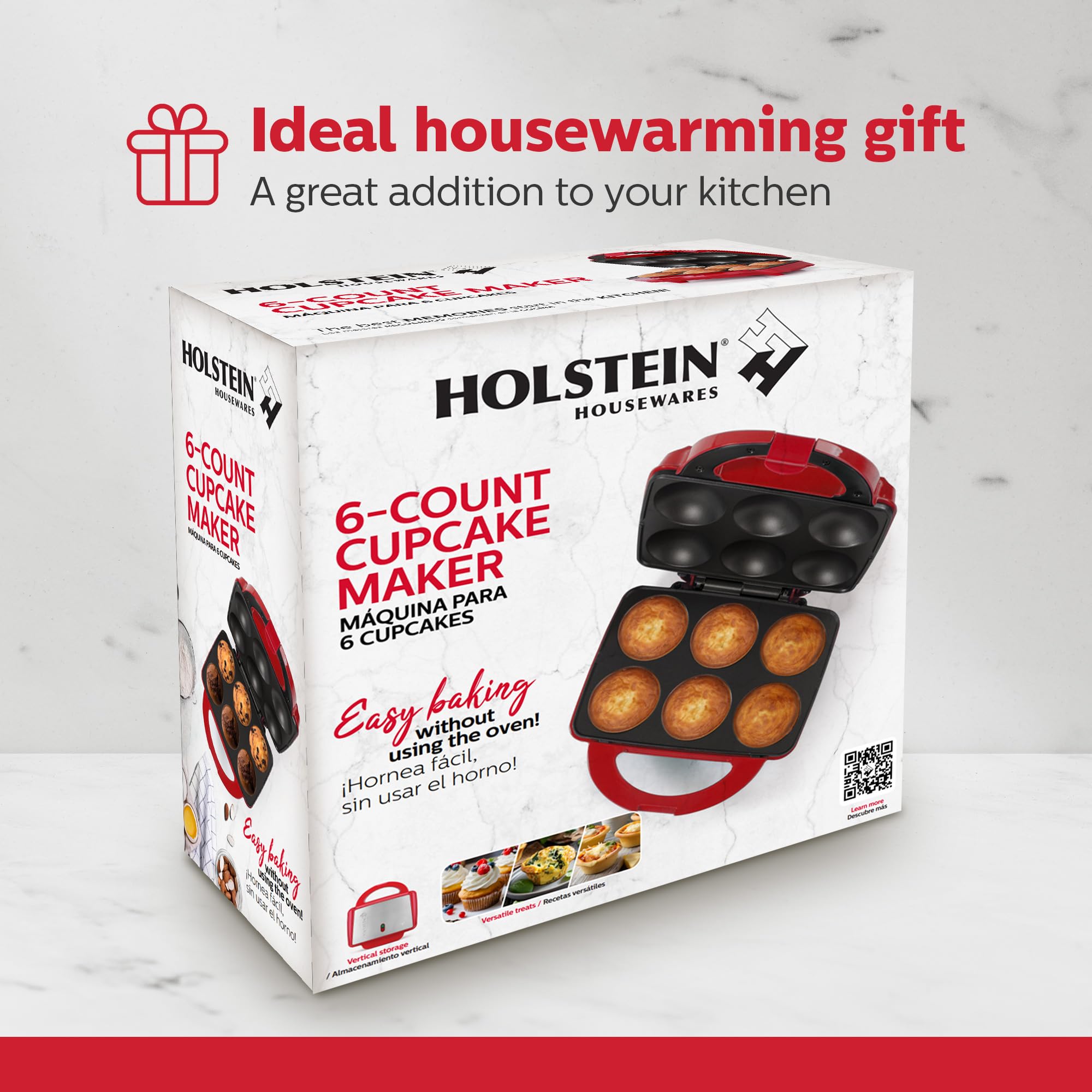 Holstein Housewares Cupcake Maker, ideal para regalos y fiestas con postres hechos en casa.