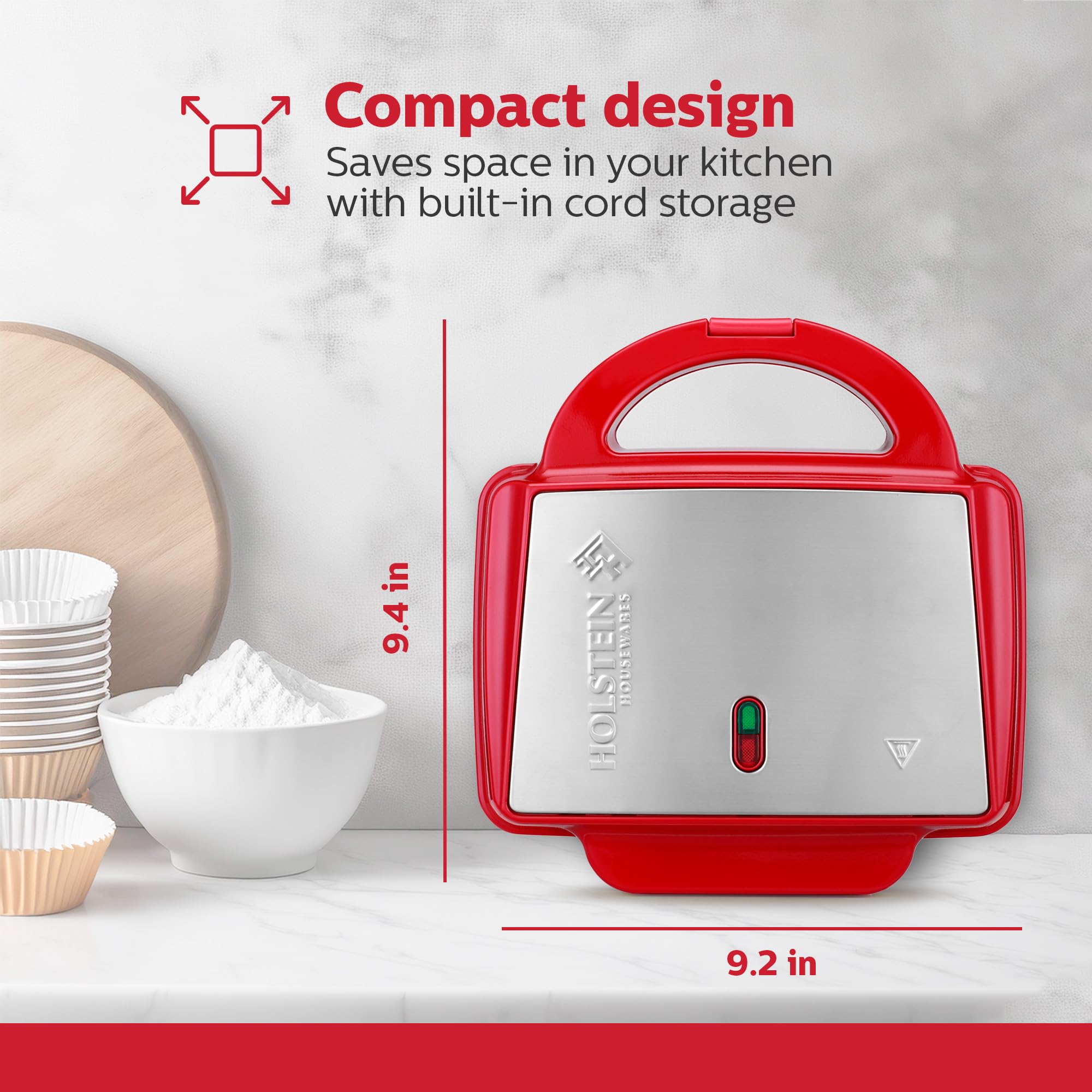 Holstein Housewares Cupcake Maker, recetario incluido para ideas rápidas y deliciosas.
