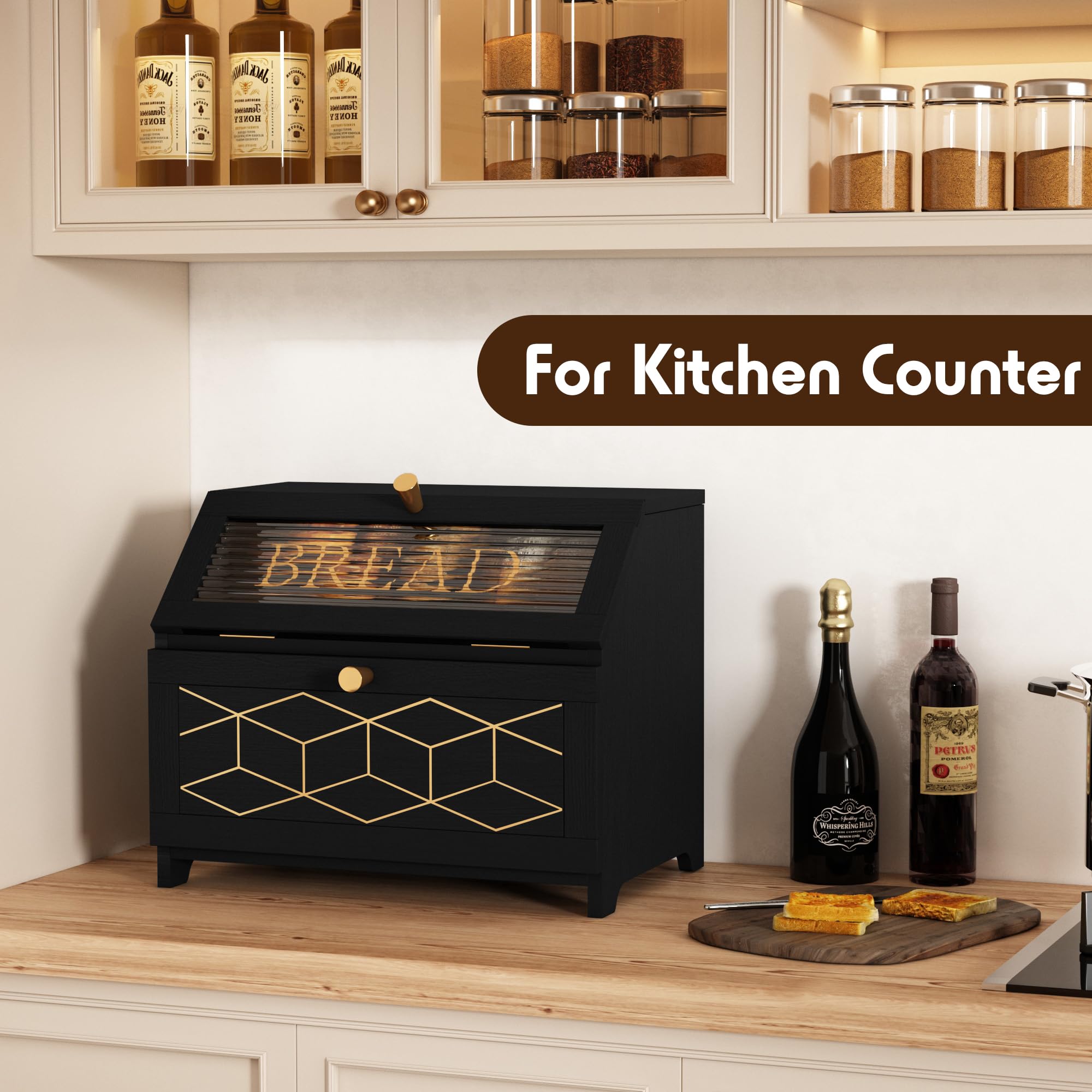 HOLTICO Panera doble capa en frente, diseño lujoso para la cocina.