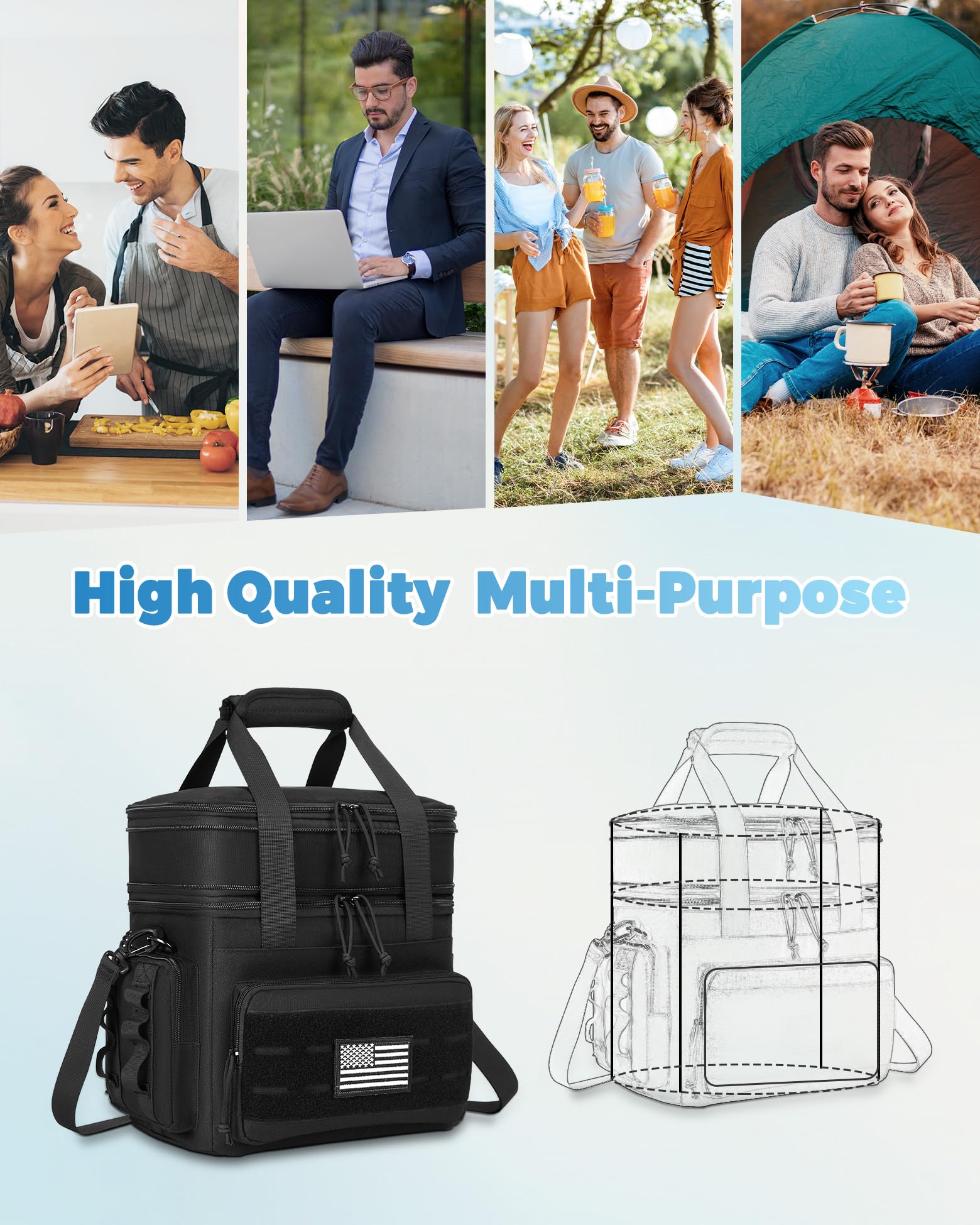 Holuxer detalles MOLLE y parche, personalización para equipos.