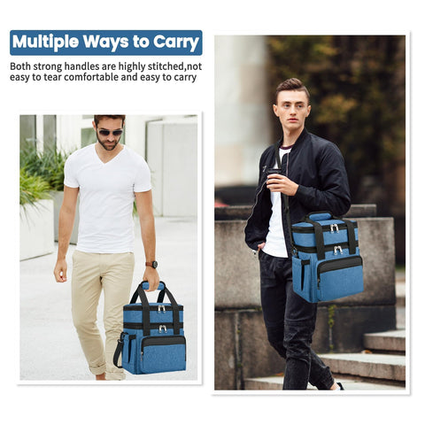 Holuxer bolsa almuerzo dos capas extendible, mayor capacidad para comidas.