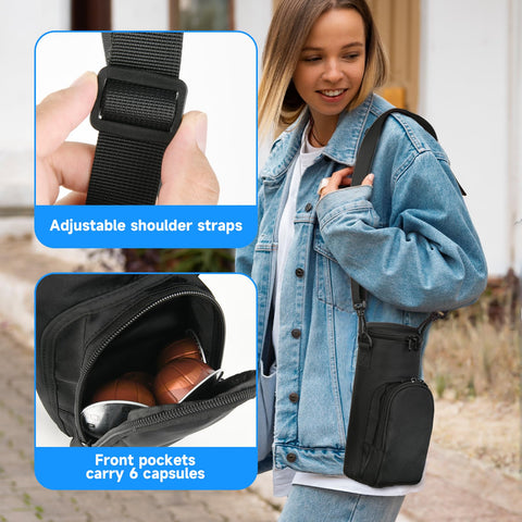 Homakover bolsa con correa ajustable para transportar la máquina de espresso.