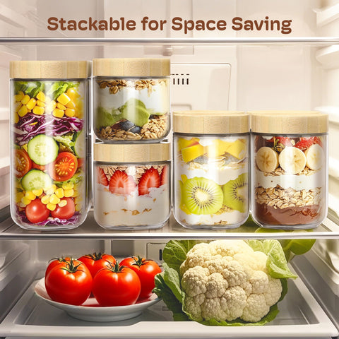 Frascos HomArtist para avena, preparación rápida de la mañana.