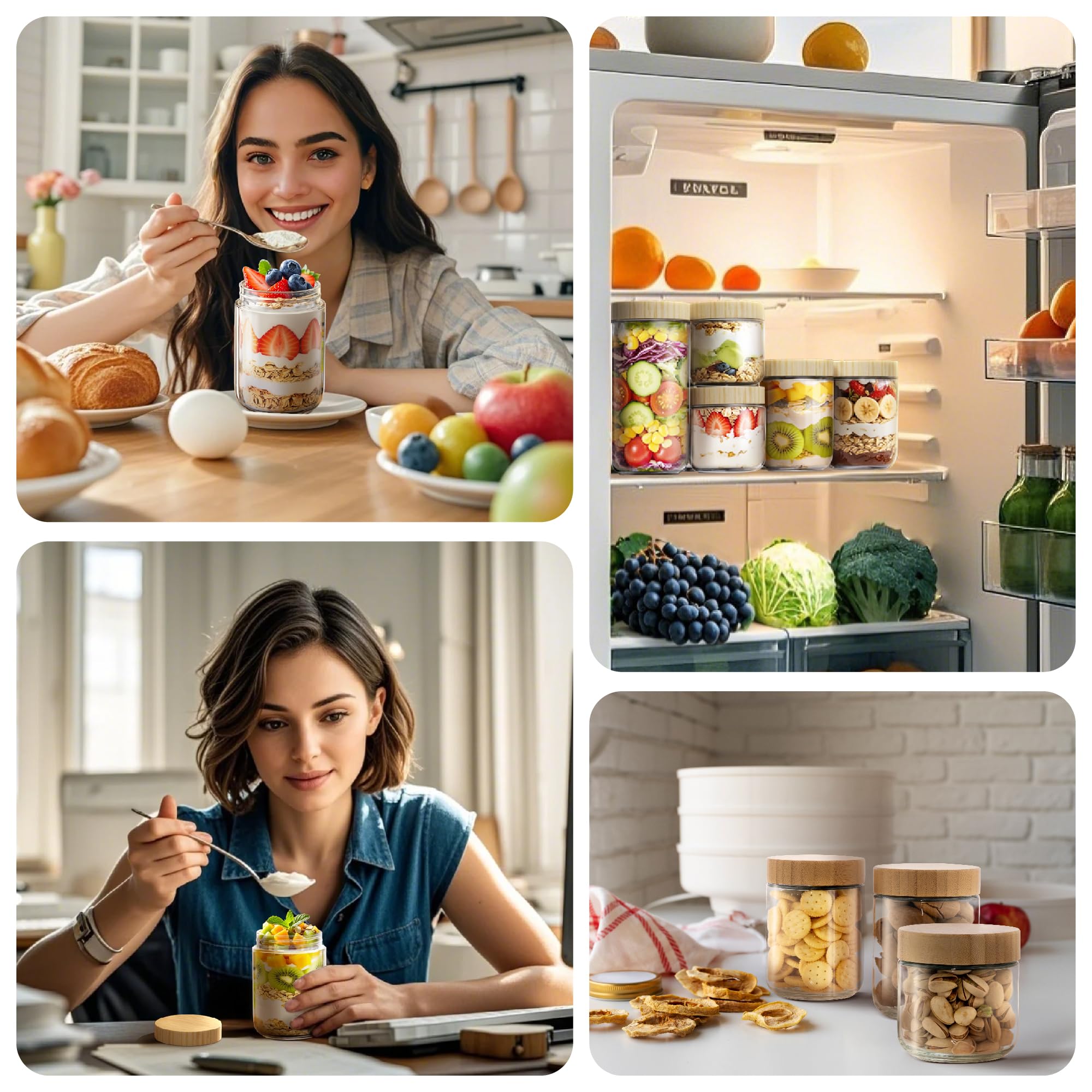 HomArtist frascos de vidrio aptos para lavavajillas en rejilla superior.