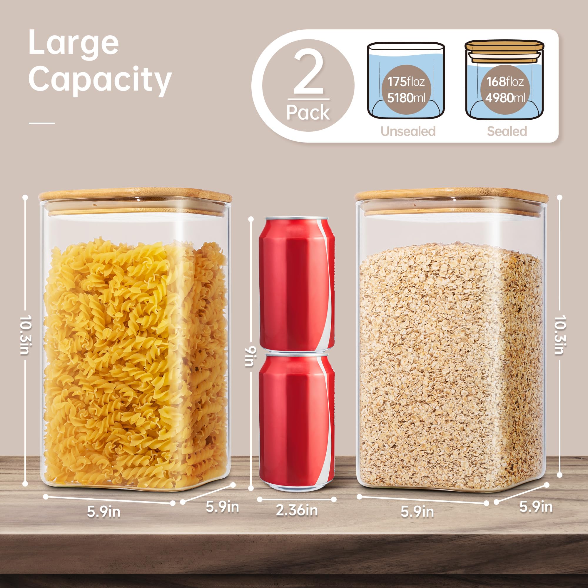 HomArtist vidrio borosilicato resistente apto para lavavajillas y refrigerador.