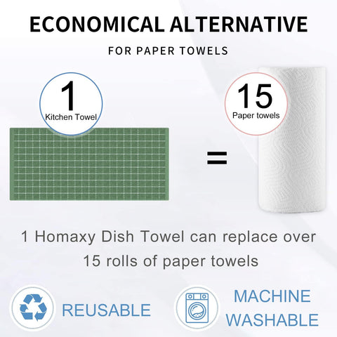 Conjunto de toallas de cocina Homaxy para múltiples tareas en casa.