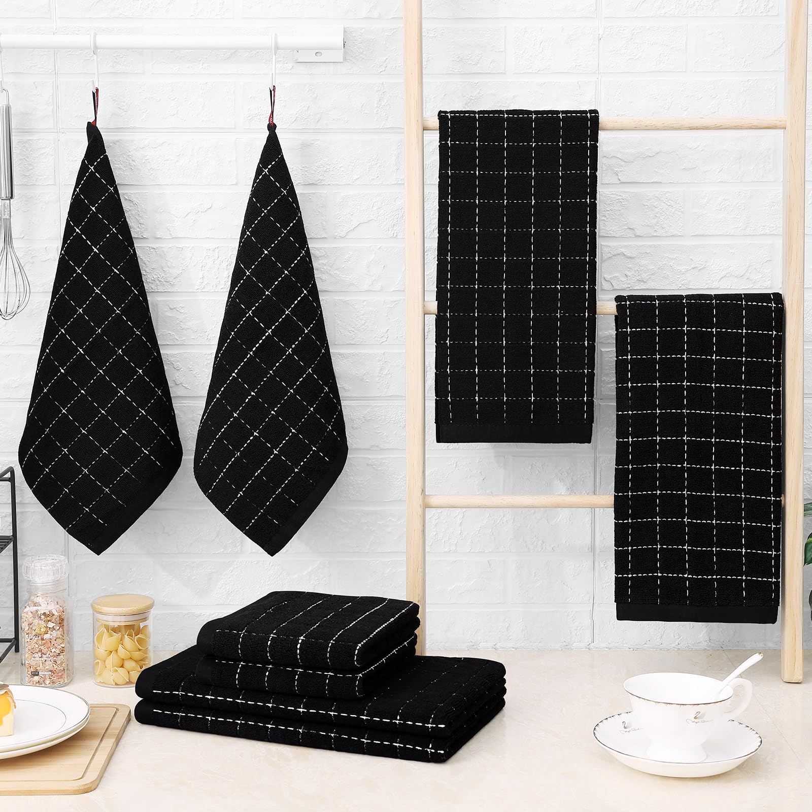 Homaxy kit de cocina absorbentes negro para uso diario