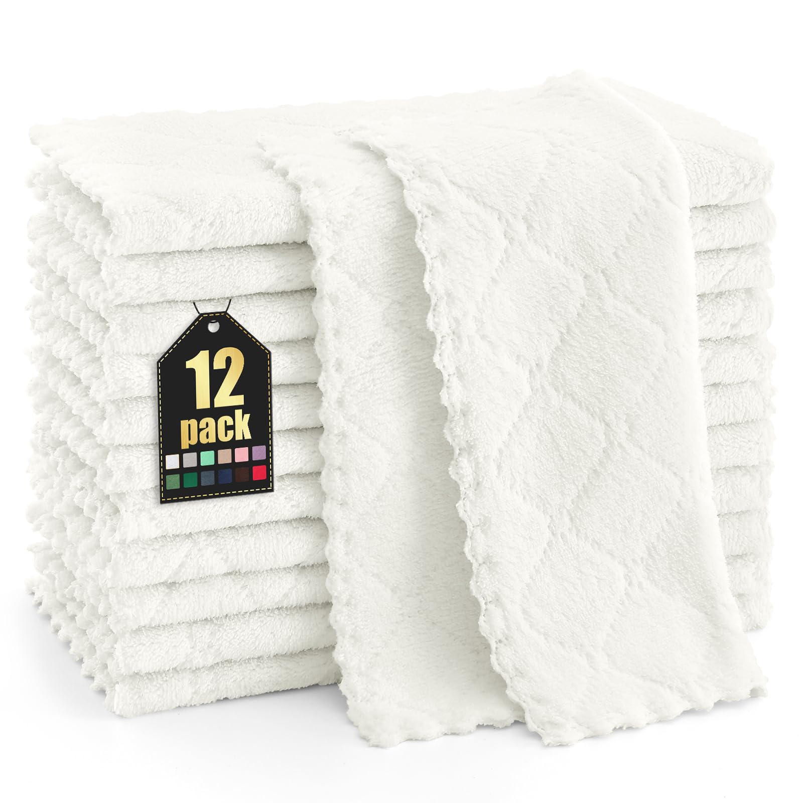 Homaxy paños de cocina 10x10 blancos para limpieza diaria y secado rápido.