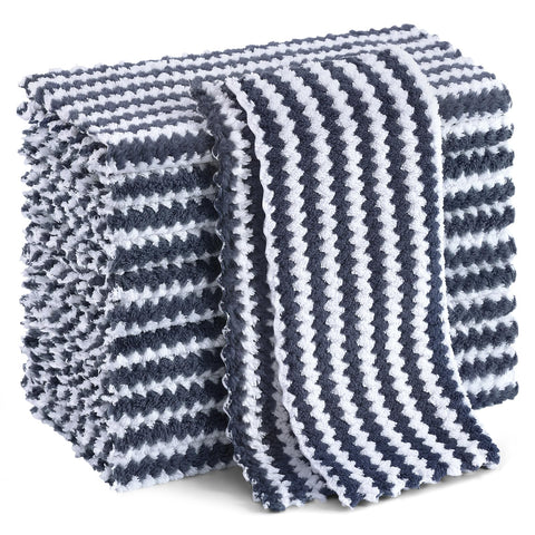 Homaxy paño de cocina con diseño de ola coral para limpieza sin rayas.