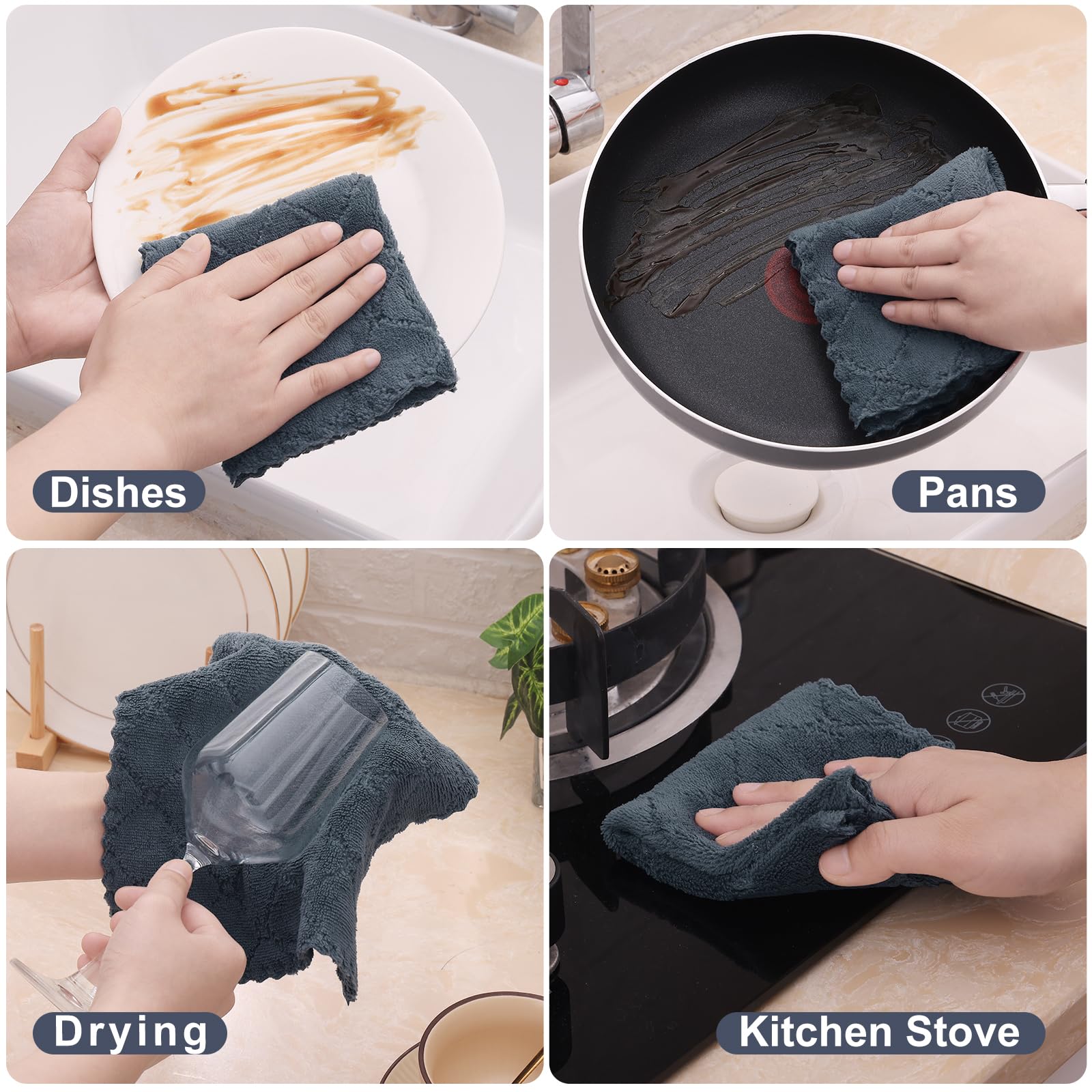 Paño Homaxy multiuso para secar platos, encimeras y superficies del hogar.