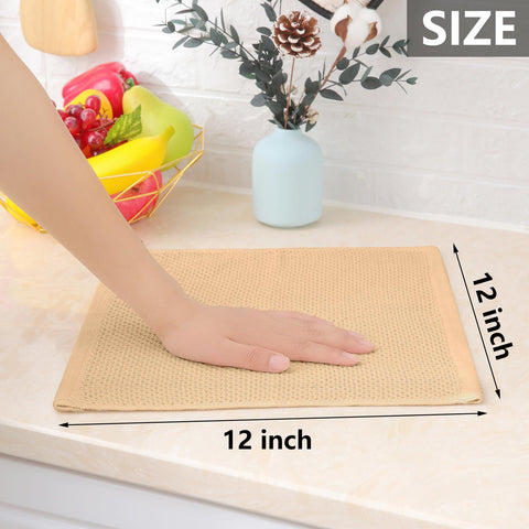 Paño de cocina Homaxy absorbente en durazno para secar platos.
