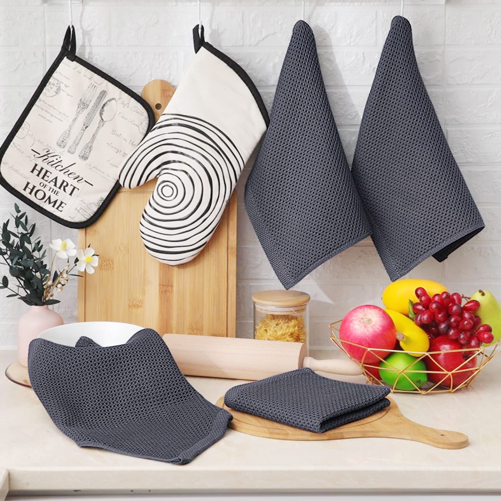 Homaxy paños absorbentes para secar superficies y utensilios rápidamente.
