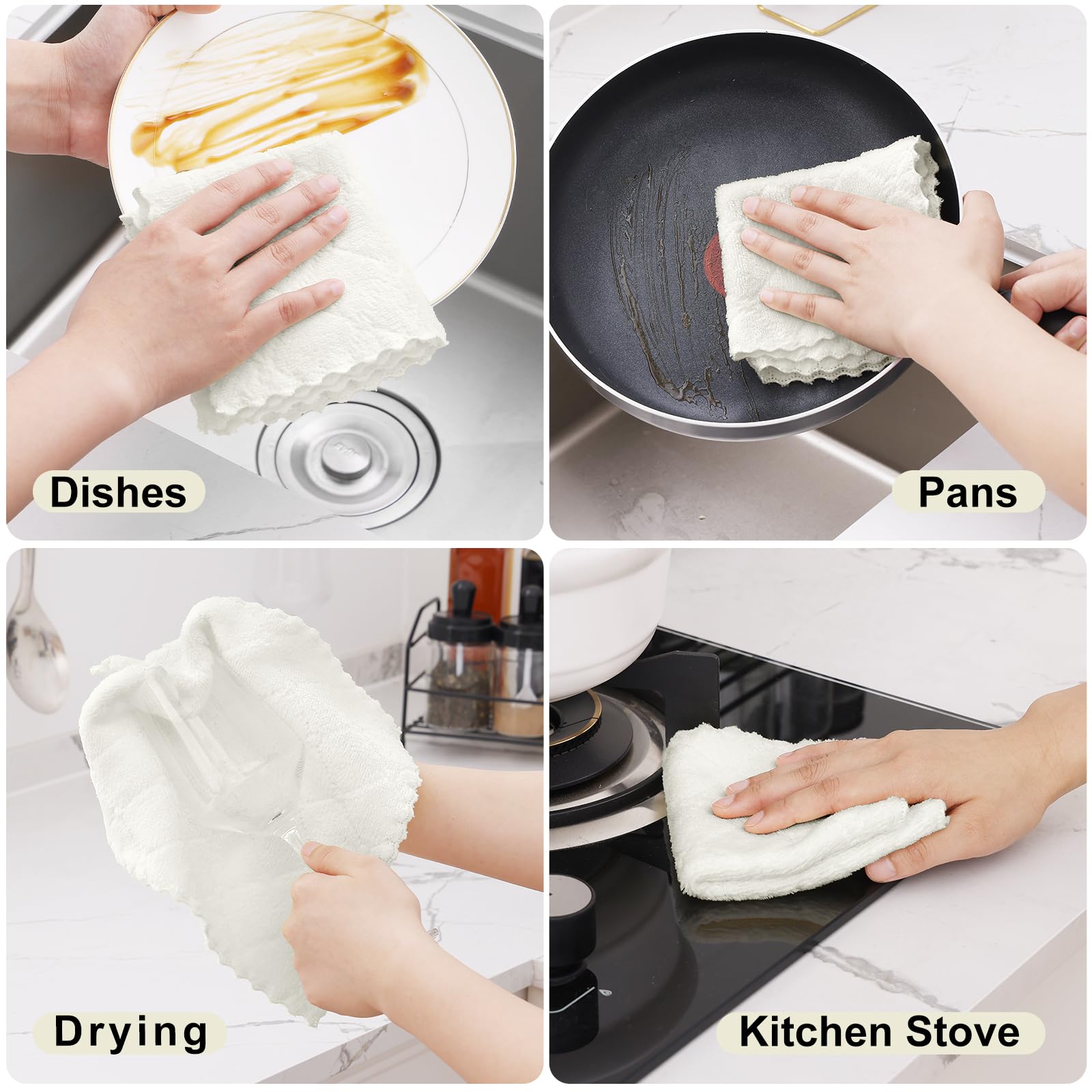 Homaxy paños de cocina anti-rayaduras para ollas, sartenes y encimeras.