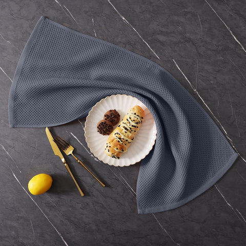 Homaxy paños de cocina gris oscuro, suaves y duraderos para secar platos.