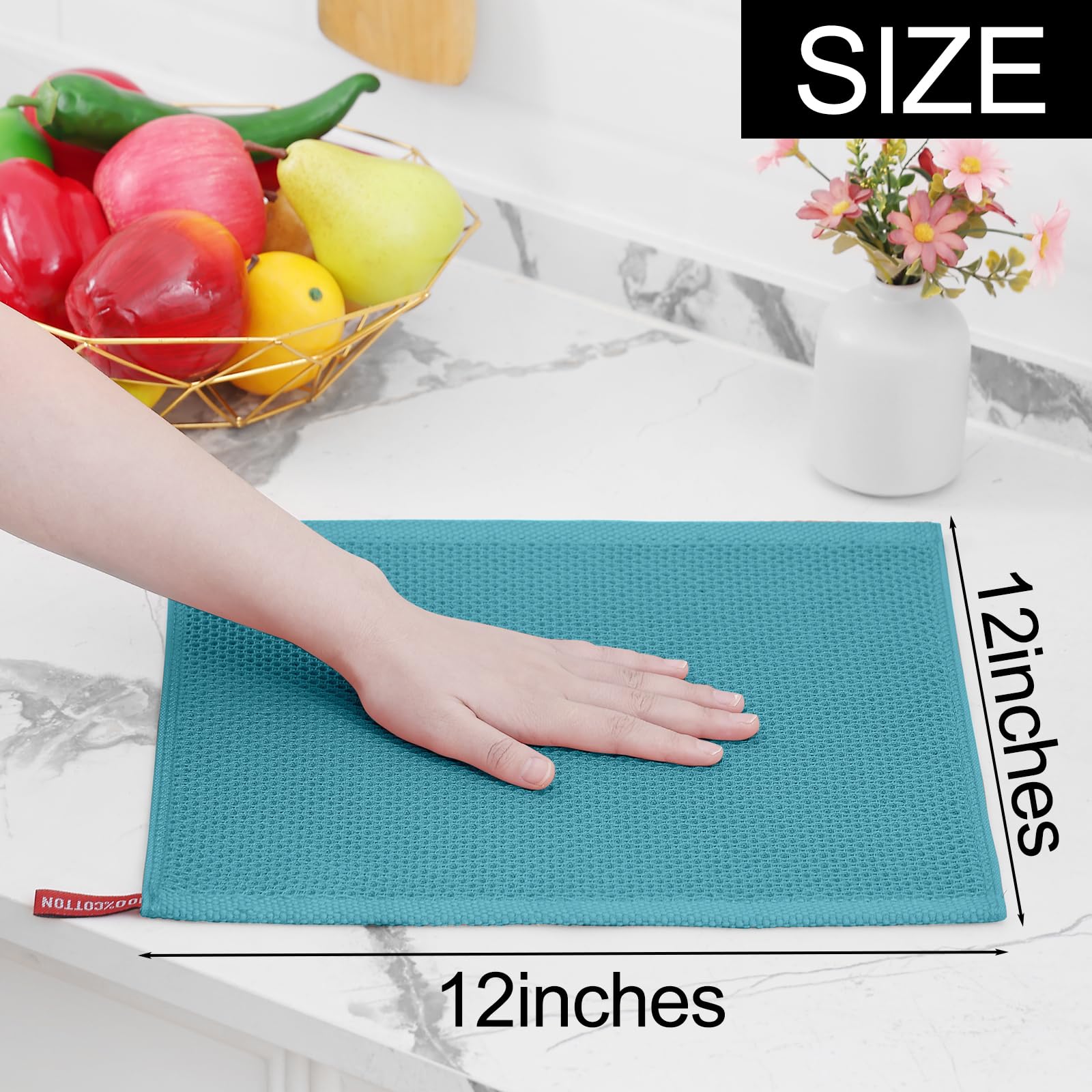 Paño de cocina Homaxy lavado fácil y colores sólidos para combinar.
