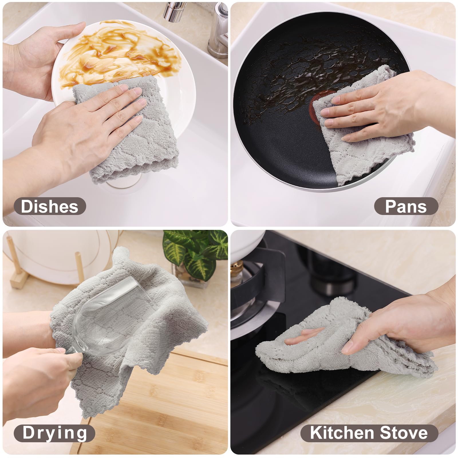 Homaxy paños multiusos para limpiar sartenes, encimeras y lavabos.