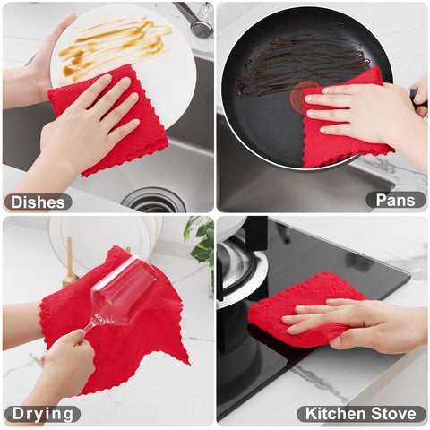 Homaxy paños de cocina suaves, sin pelusa, seguros para superficies delicadas.