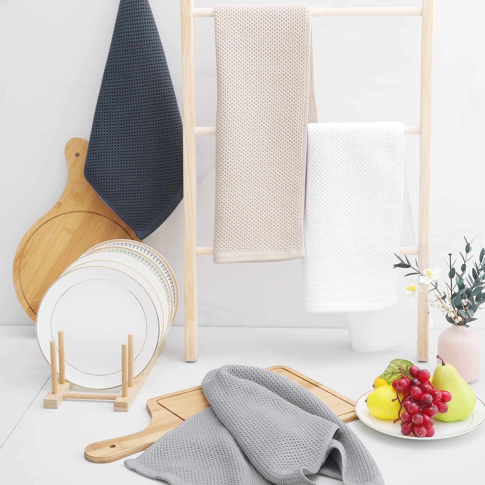 Toallas Homaxy de absorción alta, perfectas para secar utensilios y superficies.