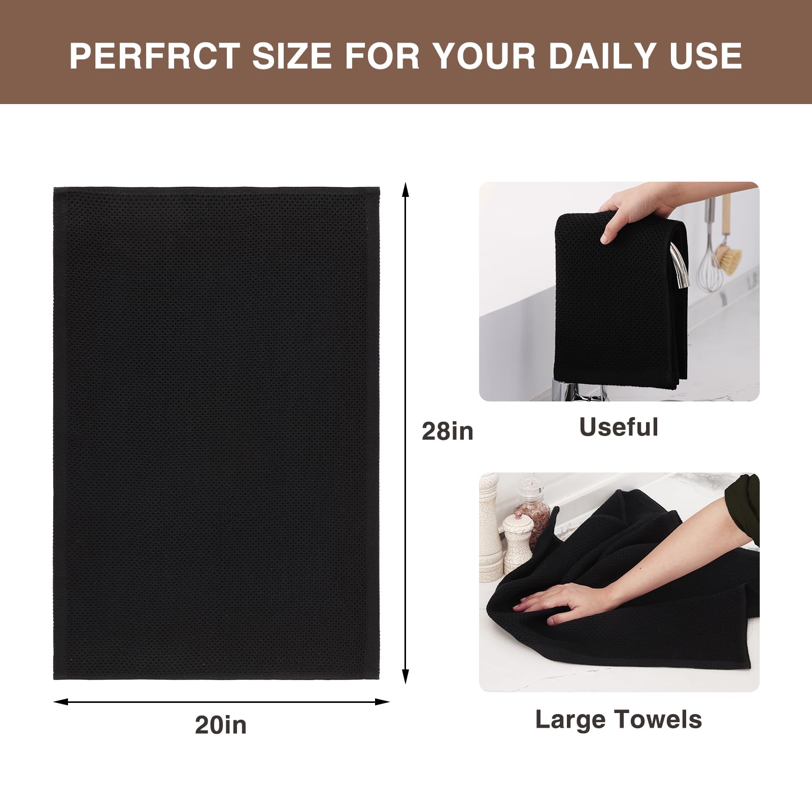toalla Homaxy 100% algodón, gran capacidad de absorción para vajilla