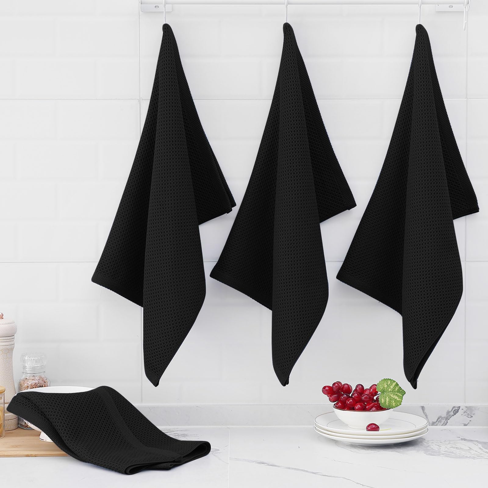 toalla de cocina Homaxy con diseño panal, tacto suave para ollas