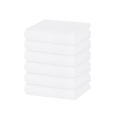 Homaxy toallas de cocina con textura waffle; uso suave para secar platos delicados.