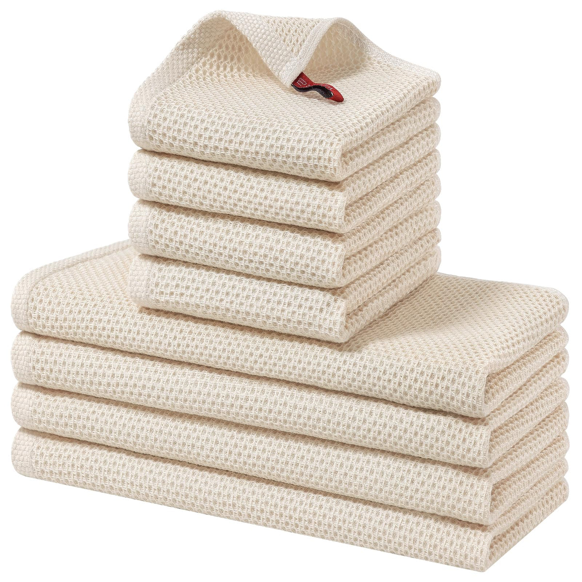 Homaxy toallas de cocina algodón con tejido panal, suaves y absorbentes.