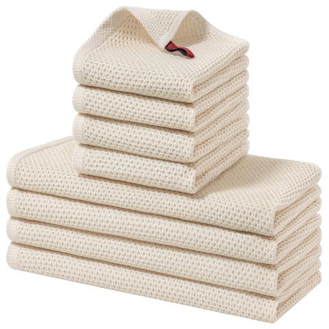Homaxy toallas de cocina algodón con tejido panal, suaves y absorbentes.
