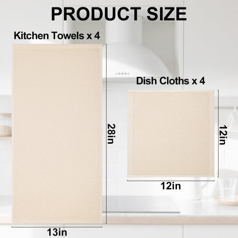 Homaxy toallas beige para cocina, combinan con decoraciones neutras.